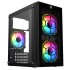 PC Power Spider Web Crystal Mini BK With 230W PSU & 3 FANS Gaming Case